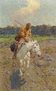 Franz Roubaud The Return from the Hunt oil painting reproduction